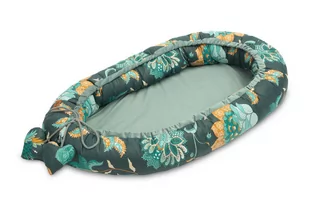 KOKON gniazdo VELVET niemowlęcy PARADISE SZMARAGDOWY 80x45 - Kokony niemowlęce - miniaturka - grafika 1