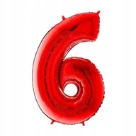 Balony i akcesoria - Balon foliowy, cyfra 6 - miniaturka - grafika 1