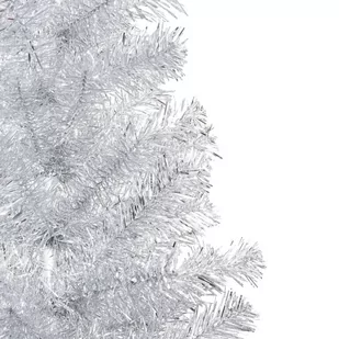 vidaXL vidaXL Sztuczna choinka z LED i bombkami, srebrna, 150 cm, PET - Choinki - miniaturka - grafika 1