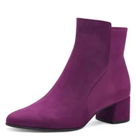 Botki damskie - MARCO TOZZI Damskie botki Zip+Slip 2-25364-43, Grape, 37 EU - miniaturka - grafika 1