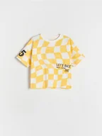 Bluzki dla niemowląt - Reserved - T-shirt oversize z nadrukiem - kremowy - miniaturka - grafika 1