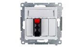Gniazdka elektryczne - Kontakt Simon 54 BIAŁY GNIAZDO Głośnikowe X1 (DGL31.01/11) - miniaturka - grafika 1