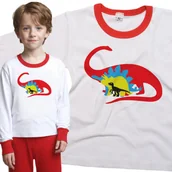 Piżamy dla dziewczynek - Piżama dziecięca Dinozaury Brontozaur Stegozaur Triceratops T Rex 86/92 - VoloDonum - miniaturka - grafika 1