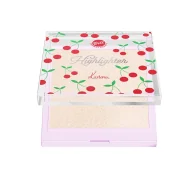 Rozświetlacze do twarzy i ciała - Bell x Kartonii rozświetlacz do twarzy w kompakcie Cherry Glow 4,6 g - miniaturka - grafika 1