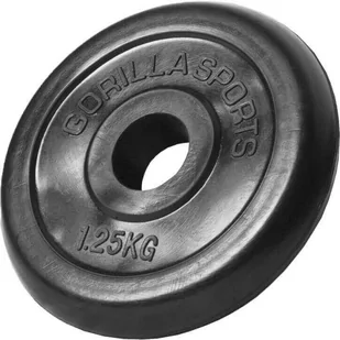 Gorilla Sports 1,25kg Obciążenie Gumowane (100545-00008-0005) - Obciążenia - miniaturka - grafika 1