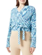 Kurtki damskie - UCY Damska kurtka kopertowa z dzianiny 12425323-UC01, niebieska, wielokolorowa, XL/XXL, niebieski wielokolorowy, XL-XXL - miniaturka - grafika 1