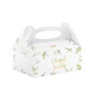 Balony i akcesoria - Pudełka na ciasto Chrzest Święty w gałązki 10szt - miniaturka - grafika 1