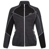 Bluzy sportowe damskie - Bluza damska Regatta Wmn Hepley F Zip II Rozmiar: XXL / Kolor: szary/czarny - miniaturka - grafika 1