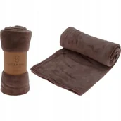 Koce - Koc polarowy brązowy, 125 x 150 cm - miniaturka - grafika 1