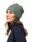 Czapki damskie - Jack Wolfskin Real Stuff czapka beanie Hedge Green One Size - miniaturka - grafika 1