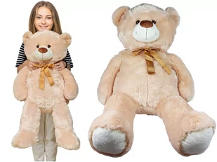 Madej Ogromny Pluszowy Beżowy Miś 100Cm Duża Maskotka Przytulanka Mięciutka - Maskotki i pluszaki - miniaturka - grafika 1