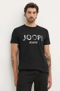 Joop! t-shirt bawełniany męski kolor czarny z nadrukiem 30042354 - Koszulki męskie - miniaturka - grafika 1