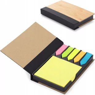 ZESTAW KARTECZEK SAMOPRZYLEPNYCH w bambusowym etui - Planery - miniaturka - grafika 1