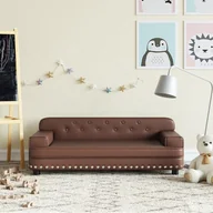 Krzesełka i taborety dla dzieci - vidaXL vidaXL Sofa dla dzieci, brązowa, 90x53x30 cm, sztuczna skóra - miniaturka - grafika 1