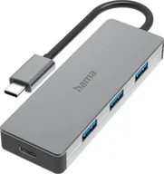 Huby USB - Hama Hub Multiport USB-C 3x USB-A 3.2 GEN2 1xUSB-C PD+DATA 200105 - miniaturka - grafika 1