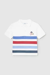 Mayoral polo niemowlęce kolor biały wzorzysty - Koszulki dla chłopców - miniaturka - grafika 1
