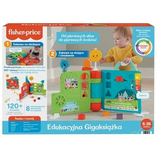 Fisher Price Price Price Ucz się i śmiej! Edukacyjna gigaksiążka HCL06 HCL06 - Zabawki interaktywne dla dzieci - miniaturka - grafika 1