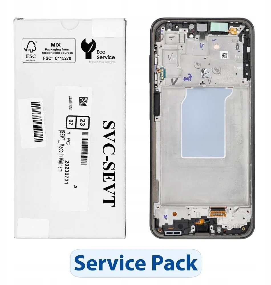 Bateria Samsung ServicePack Wyświetlacz LCD SAMSUNG A26 5G A266B Black GH82-37049A
