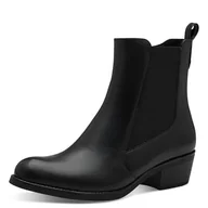 Botki damskie - MARCO TOZZI Buty damskie botki Zip+Slip 2-25329-43 Chelsea, czarny, 39 EU - miniaturka - grafika 1