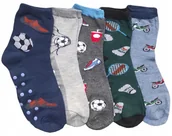 Skarpetki dla dzieci - ABS Antypoślizgowe Skarpetki Dziecięce Bawełniane FOOTBALL 5-PAR 19-22 - miniaturka - grafika 1