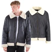 Odzież taktyczna i umundurowanie - Alpha Industries Kurtka B3 FL 143106 03 - Czarna - miniaturka - grafika 1