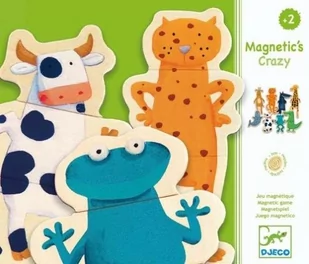 Djeco Puzzle drewniane Zabawki magnetyczne Zwierzątka 24 elementy DJ03111 - Zabawki interaktywne dla dzieci - miniaturka - grafika 1