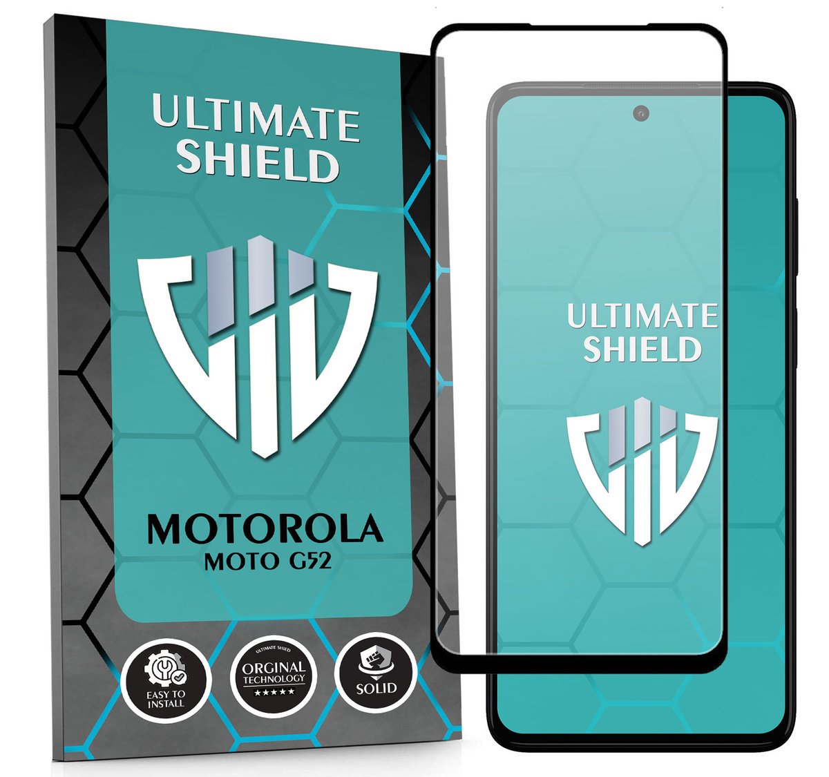 PANCERNE SZKŁO HARTOWANE 5D NA TELEFON CAŁY EKRAN DO MOTOROLA G52 G72 G82