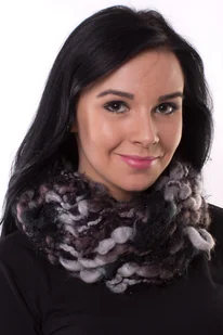 Czarny Szalik Pogrzeb Zaloba Porządny Dlugi - Apaszki i szaliki damskie - miniaturka - grafika 1