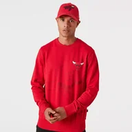 Bluzy męskie - Bluza bez kaptura New Era NBA Chicago Bulls Washed Graphic - 13083867-XXXL - miniaturka - grafika 1