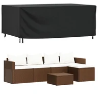 Pokrowce na meble ogrodowe - vidaXL Pokrowce na meble ogrodowe 2 szt. czarne 240x140x90cm Wodoodporne - miniaturka - grafika 1