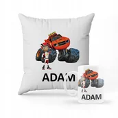 Gadżety dla niej i dla niego - ZESTAW PODUSZKA + KUBEK BLAZE I MEGA MASZYNY +IMIĘ - miniaturka - grafika 1