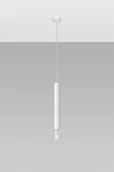 Lampy sufitowe - Sollux Lighting Lampa wisząca WEZYR 1 biała - miniaturka - grafika 1
