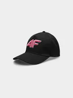 Czapki damskie - 4F, Czapka z daszkiem Snapback dziewczęca, 4FJSS23ACABF104-20S, Czarny - miniaturka - grafika 1