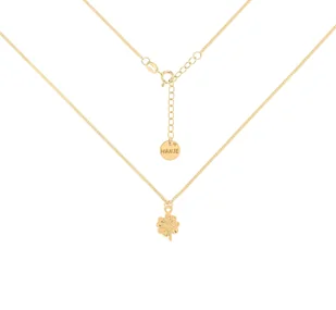 Pozłacany choker pancerka z koniczynką - Naszyjniki - miniaturka - grafika 1