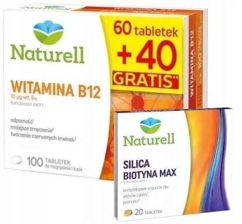 Naturell Witamina B12 x 100 tabl do ryzgryzania i żucia