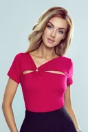 Bluzki damskie - Eldar Nina Bluzka Damska Bordowa 3Xl - miniaturka - grafika 1