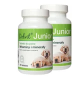 Suplementy i witaminy dla psów - Dolvit Junior 2x90 tabletek - miniaturka - grafika 1