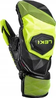 Rękawice narciarskie - Leki LEKI RĘKAWICE WCR Venom SL 3D MITT black-ice lemon 9.5 - miniaturka - grafika 1