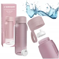 Butelki filtrujące - Butelka tritanowa filtrująca różowa bidon 0,7L na wodę z filtrem Wessper - miniaturka - grafika 1