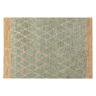 Dywan z juty 160 x 230 cm zielony z beżowym TELLIKAYA - Dywany - miniaturka - grafika 1