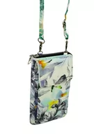 Portfele - Damski Pionowy Portfel Na Pasku Jessica z Funkcją Torebki K-209 Motyw Czarny Portfelo-Torebka 20 x 12 x 6 [cm] - miniaturka - grafika 1