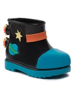 Buty dla dziewczynek - Melissa Kalosze Mini Melissa Rain Boot + Fabula 33676 Czarny - miniaturka - grafika 1