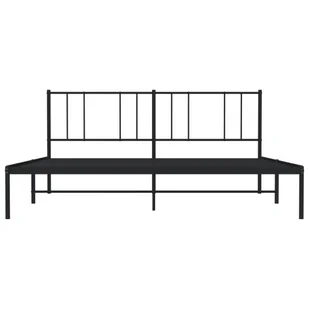 Metalowa rama łóżka z wezgłowiem, czarna, 180x200 cm Lumarko! - Łóżka - miniaturka - grafika 7