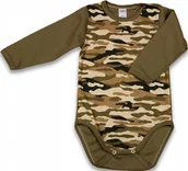 Body dla niemowląt - Body długi rękaw 100% Bawełna Moro KHAKI r 68 KLEKLE - miniaturka - grafika 1