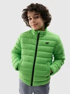 Kurtki i płaszcze dla chłopców - 4F Kurtka puchowa z wypełnieniem syntetycznym chłopięca - zielona 152 (11-12 lat) - miniaturka - grafika 1