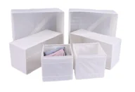 Meble modułowe i akcesoria - Organizer Na Bieliznę Skarpetki Ubrania Do Szuflady Szafy Zestaw 6 Pudełek - miniaturka - grafika 1