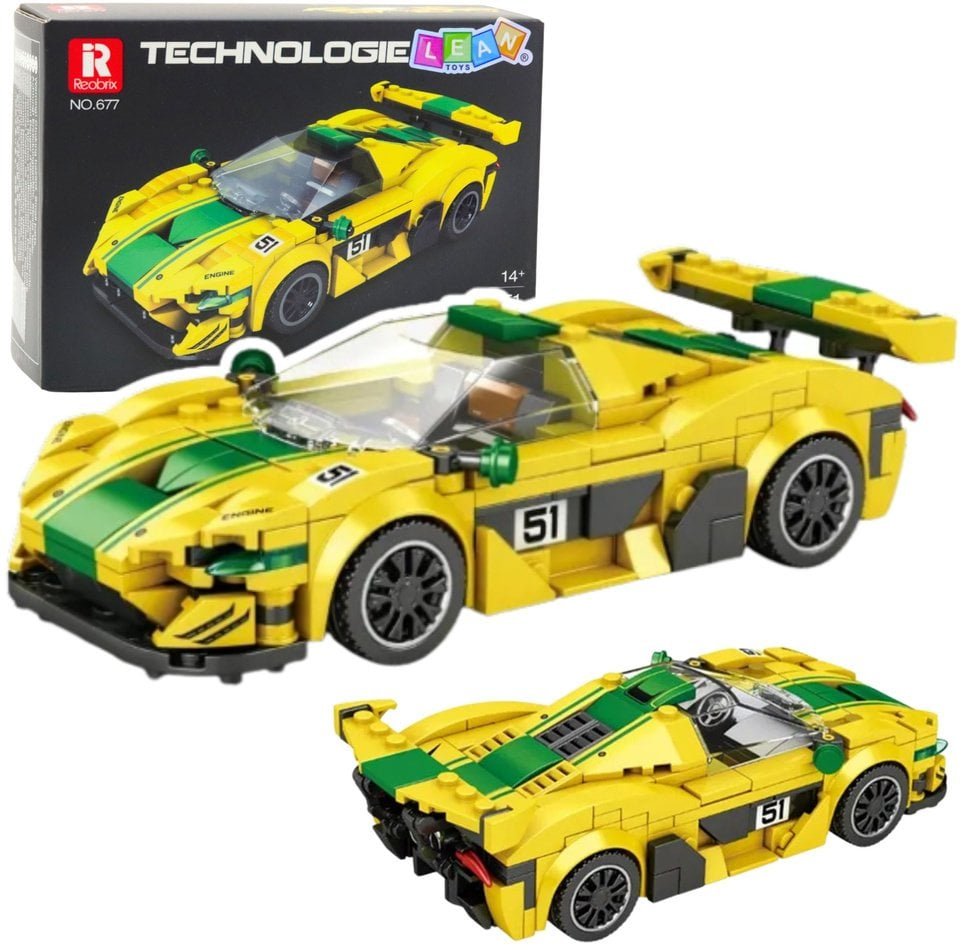 Klocki Konstrukcyjne Samochód Wyścigowy P1 GTR Żółty 351 el.