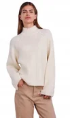 Swetry damskie - PIECES SWETER DAMSKI BIAŁY GOLF LUŹNY Z DZIANINY XL J5E - miniaturka - grafika 1