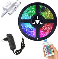 Taśmy LED - Taśma Led Rgb 5M Wodoodporna Z Pilotem Zasilaczem 230W samoprzylepna - miniaturka - grafika 1