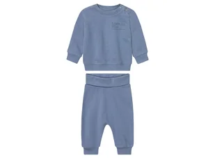 lupilu® Dres niemowlęcy z bawełną (bluzka + spodnie) (Niebieski, 50/56) - Komplety dla niemowląt - miniaturka - grafika 1